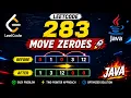 LeetCode 283 Move Zeroes Two Pointer Approach Java Solution Easy Interview Problem
