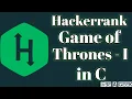 Game of thrones hackerrank solution in C BE A GEEK Hindi
