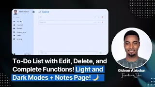 How To Create A To-Do List With Edit Delete Complete Function Using HTML CSS JAVASCRIPT 2023