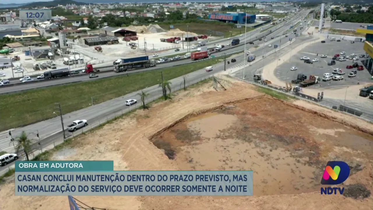 Casan conclui manutenção dentro do prazo previsto, mas normalização deve ocorrer somente a noite