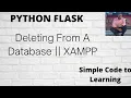 16 Deleting From A Database Python Flask MYSQL XAMPP Hindi