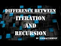 Difference between Iteration and Recursion