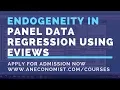 Testing Endogeneity in Panel Data Regression using Eviews