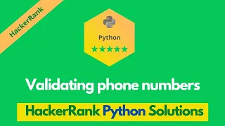 HackerRank Validating phone numbers problem solution in Python Python problems solutions