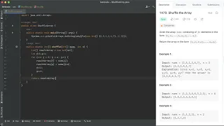 1470 Shuffle the Array LeetCode 1470 Java Solution