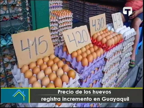 Precio de los huevos registra incremento en Guayaquil