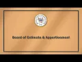Board of Estimate Apportionment 2026 09 02