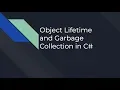 Garbage Collection and Object Life Cycle in C Sharp Explained