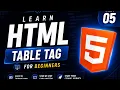 HTML Table Tag Tutorial in Hindi Learn Tables in HTML for Beginners Part 5