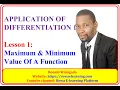 1-MAXIMUM MINIMUM VALUE OF A FUNCTION