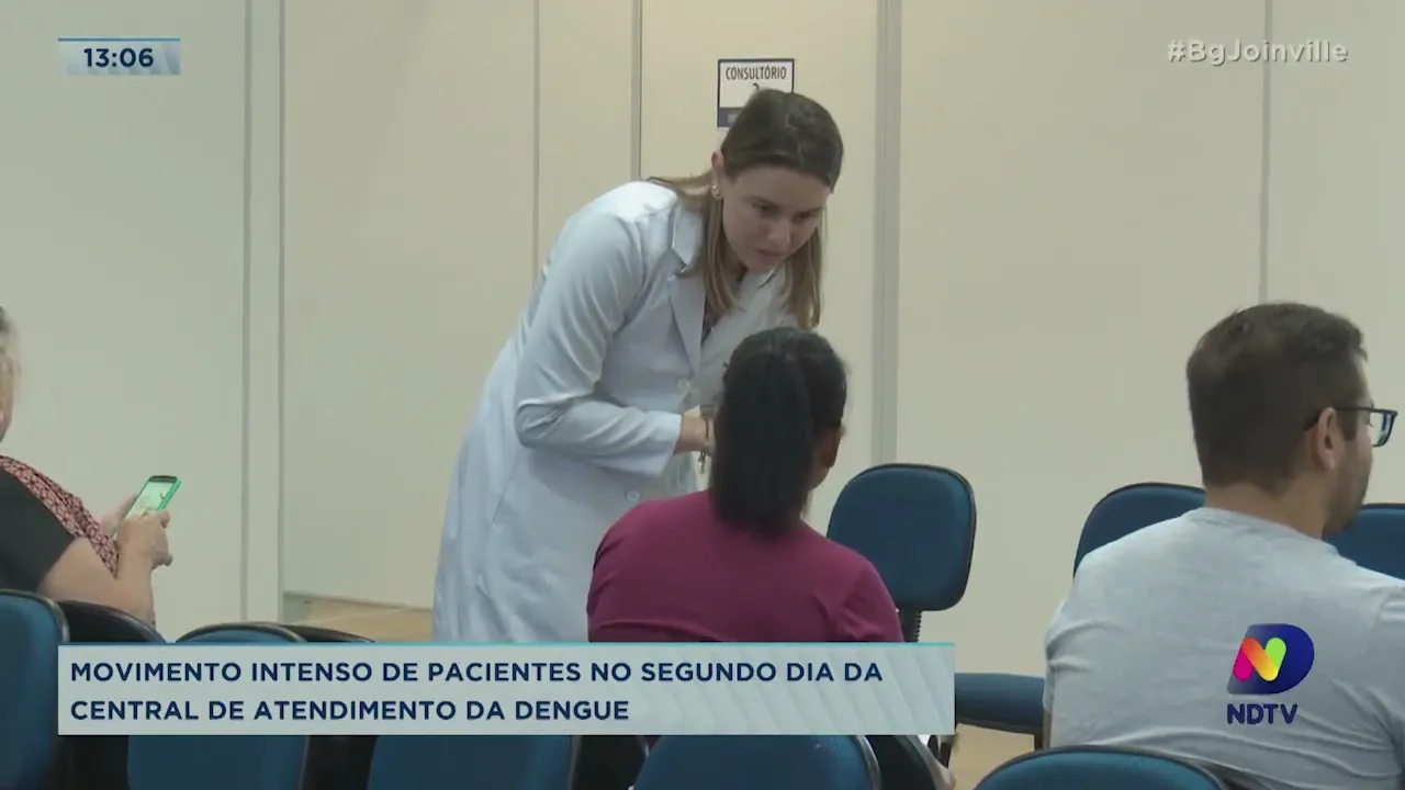 Movimento intenso de pacientes no segundo dia da central de atendimento da dengue