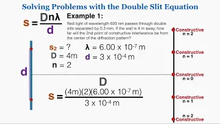 Solving Problems with Young s Double Slit Interference Equation - IB Physics