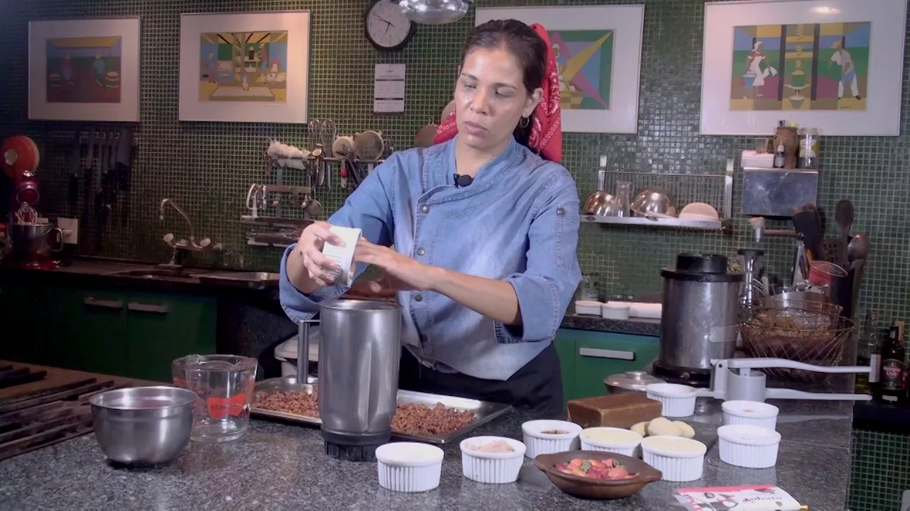 RECEITA DE BROWNIE DE JATOBÁ COM BARU E SORVETE DE CAJUZINHO DO CERRADO (OFICINA DO GOSTO CERRADO)