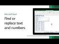 Find or replace text and numbers in Microsoft Excel