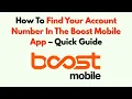 How To Find Your Account Number In The Boost Mobile App - Quick Guide