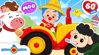 Old MacDonald Had a Farm 🐏Baa Baa Black Sheep + Farm Animal Kids Songs | Nursery Rhymes by Plim Plim