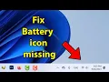 How to add battery icon on taskbar windows 11 10