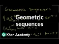 Geometric sequences Sequences series and induction Precalculus Khan Academy