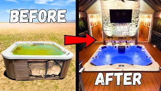 I turned a USED hot tub into a LUXURY spa