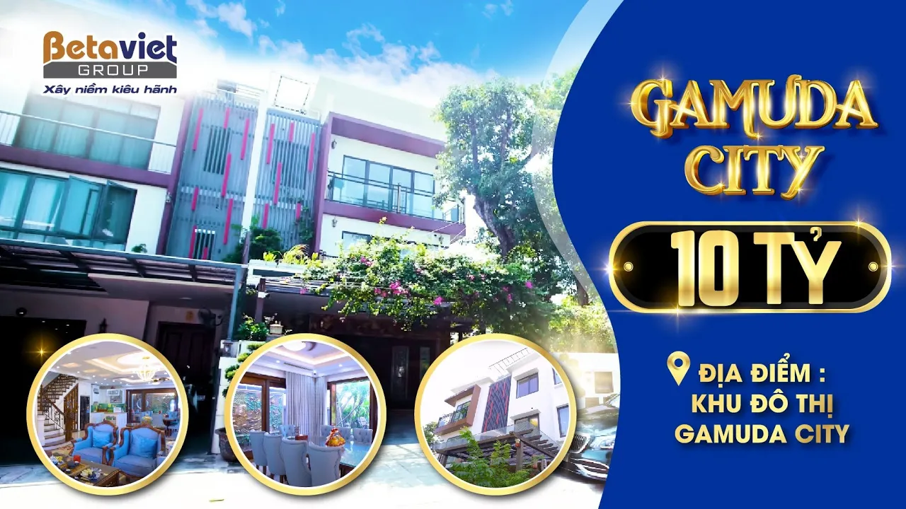 Không gian biệt thự sân vườn 10 tỷ cực đẹp tại KĐT Gamuda City