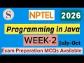 NPTEL Programming in Java Week 2 Assignment Answers 2026 Quiz Solution July Oct