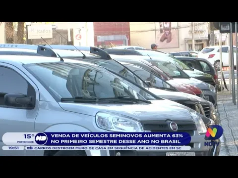 Venda de veículos seminovos aumentou no primeiro semestre desse ano no Brasil