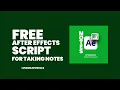 FREE NotePad for Adobe After Effects Paste Long Texts in AE