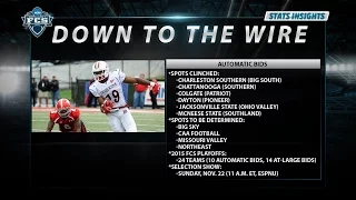FCS STATS DOWN TO THE WIRE