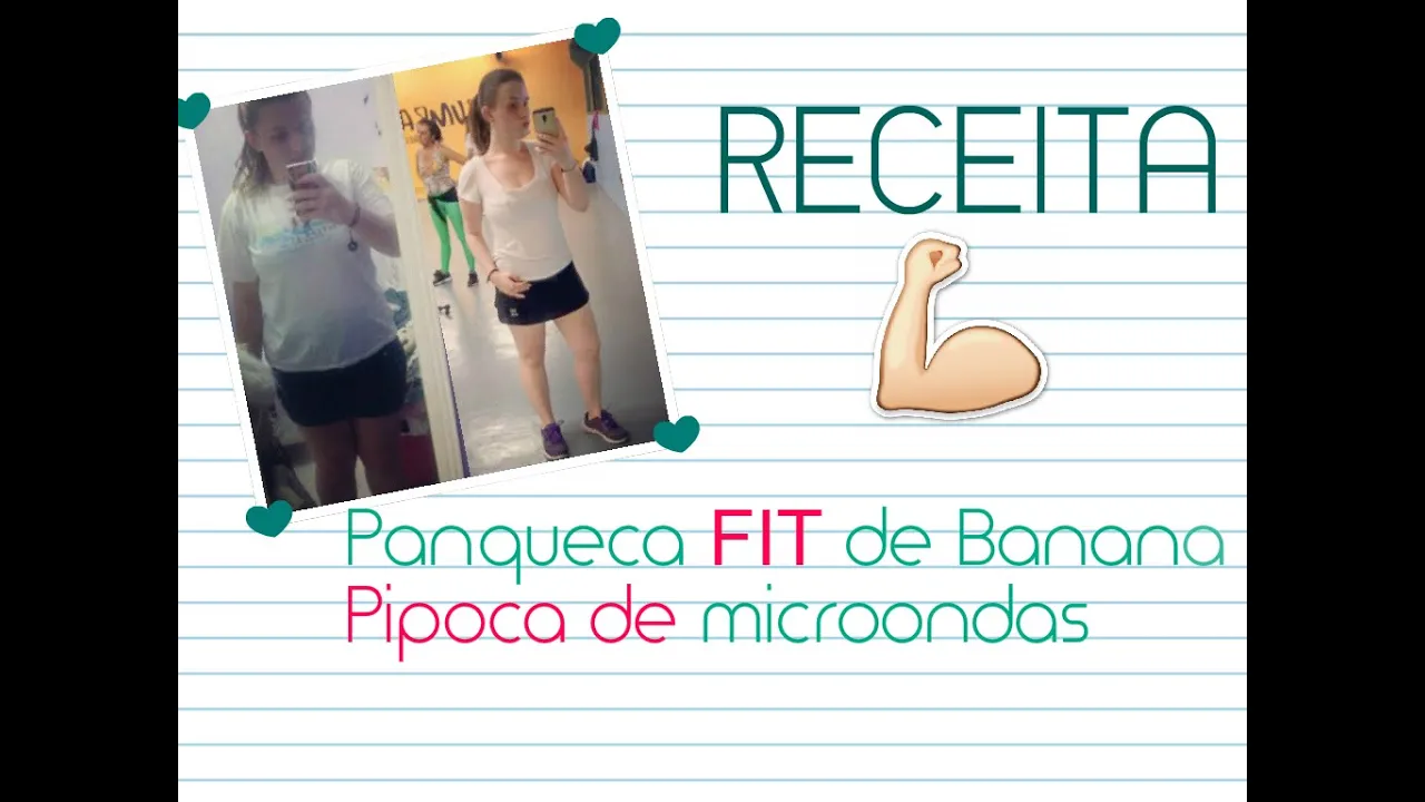 RECEITAS SAUDÁVEIS PIPOCA SEM ÓLEO E PANQUECA DE BANANA FIT