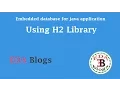 Embedded DataBase for java apps using H2 library NetBeans