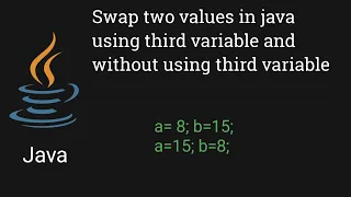 Java Programming Swapping Values with and without a Third Variable
