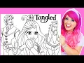 Coloring Tangled Rapunzel Pascal Flynn Rider Maximus GIANT Coloring Pages Crayola Crayons
