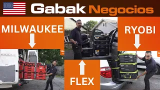 Comparacion Caja de herramientas Flex vs Ryobi vs Milwaukee