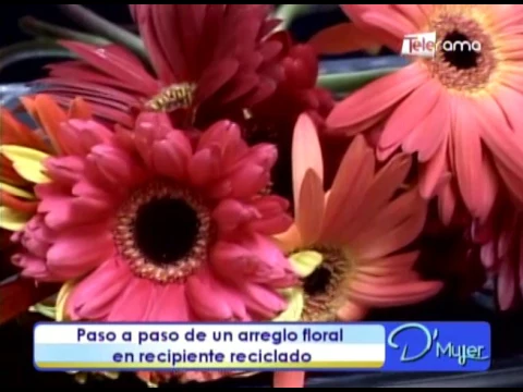 Paso a paso de un arreglo floral en recipiente reciclado