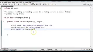 How to trim spaces in string in java