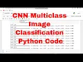 Convolutional Neural Network CNN Basic Python Code CNN Multiclass Image Classification Python