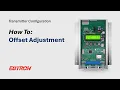 Offset Adjustment - EBTRON Transmitter Configuration
