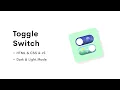 Dynamic Toggle Switch UI with HTML CSS and JS