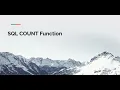 SQL COUNT Function Tutorial