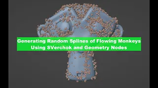 LIVENODING Random Curve Splines Flowing Monkeys Using SV and Geometry Nodes