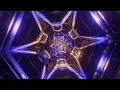 Abstract Background Video 4k Blue Gold Metallic Wireframe VJ LOOP NEON Sci-Fi Calm Screensaver