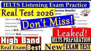 IELTS LISTENING PRACTICE TEST 2026 WITH ANSWERS | 07.09.2026