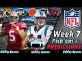 NFL Week 7 Predictions and Pick Em I Picks for every game in the NFL of Week 7