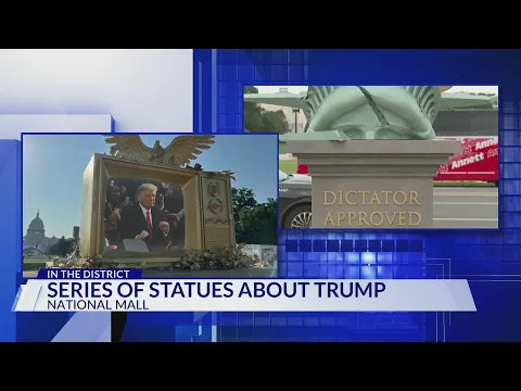 Series of Trump statues appear on the National Mall