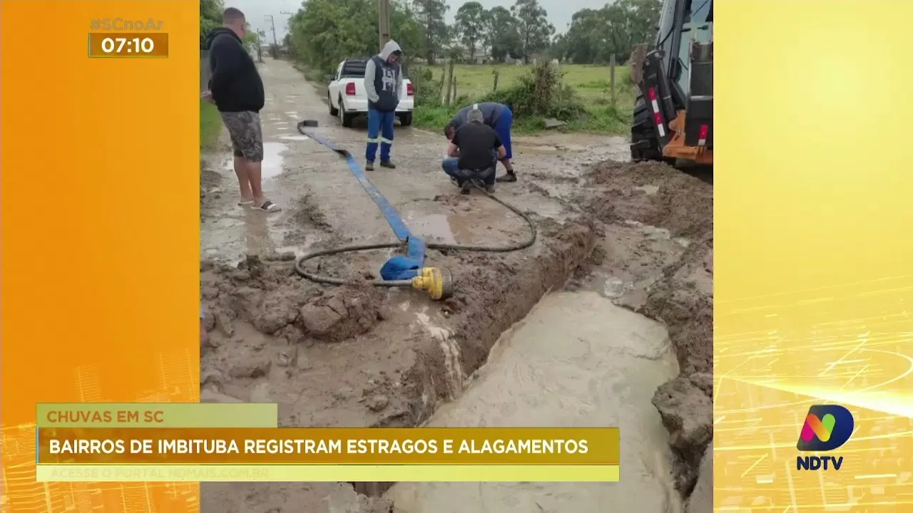 Bairros de Imbituba contabilizam prejuízos e alagamentos devido à chuva
