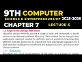 class 9 computer chapter 7 lecture 5 algorithm design methods flowchart