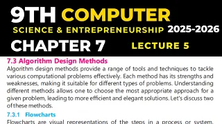 class 9 computer chapter 7 lecture 5 algorithm design methods flowchart
