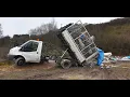 Fly-tipper gets stuck mid fly-tip