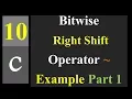 Bitwise Right Shift Operator Example Part 1
