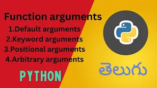 function arguments in python in telugu parameterized arbitrary arguments in python in telugu